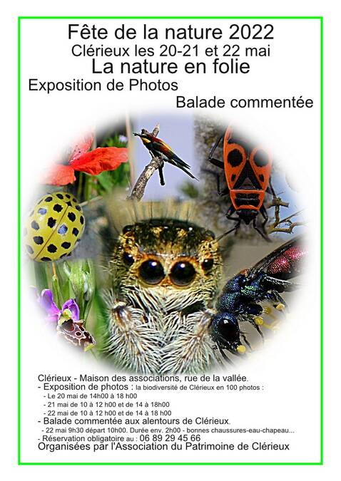 Visuel 2/2 : Fête de la Nature (FDLN) :  La nature en folie, exposition de photos : faune et flore communale.