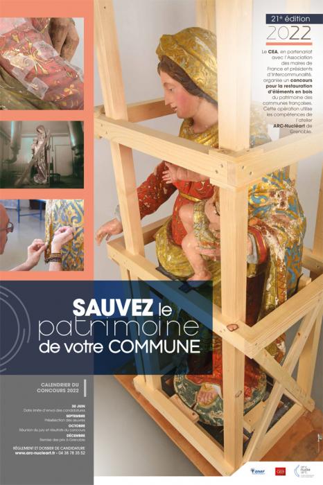 Visuel :  « Sauvez le patrimoine de votre commune », concours 2022 ARC-Nucléart/AMF